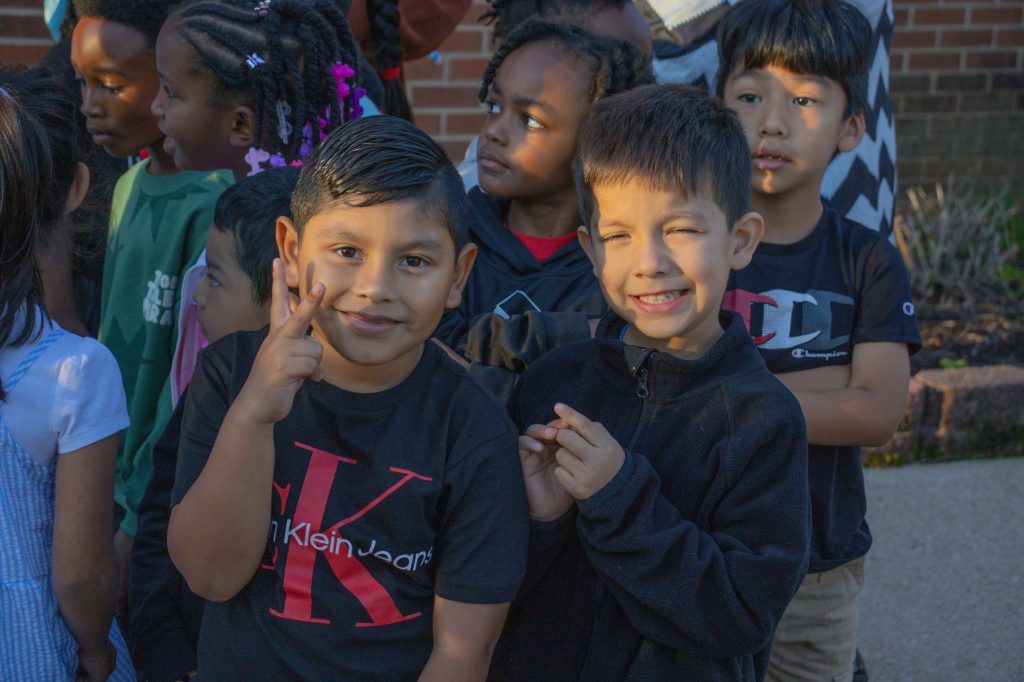 Students pose for a photo