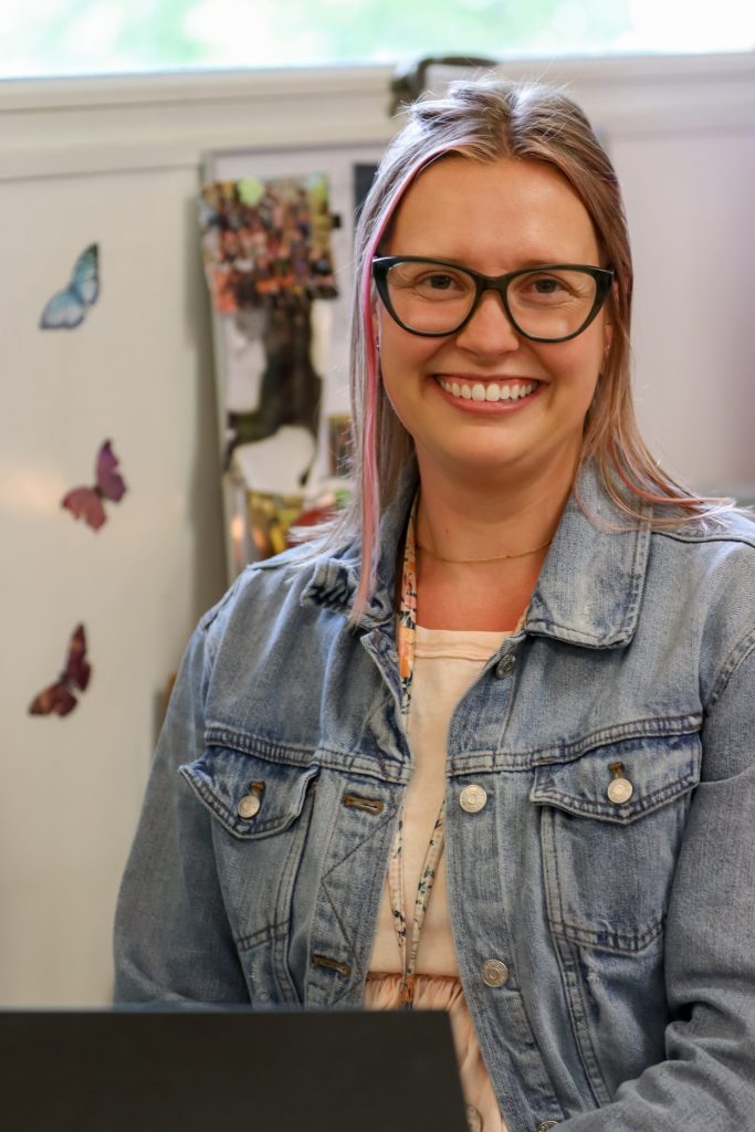 Teacher Appreciation Week_ Anna BehrendsTeacher Appreciation Week_ Anna Behrends-4 A teacher poses for a photo