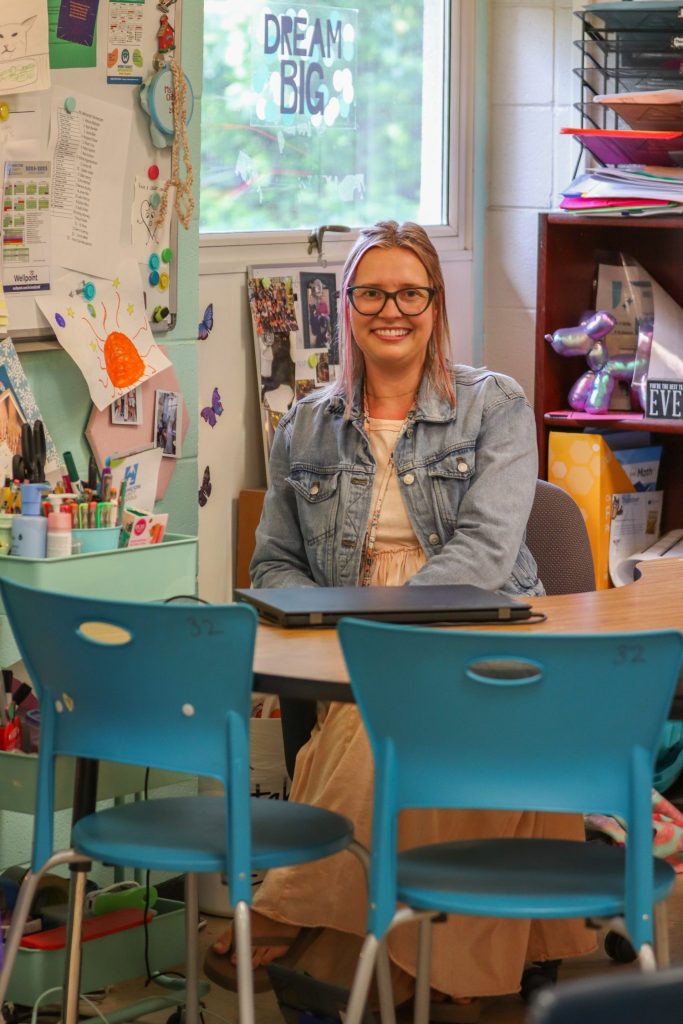 Teacher Appreciation Week_ Anna BehrendsTeacher Appreciation Week_ Anna Behrends-5 A teacher poses for a photo