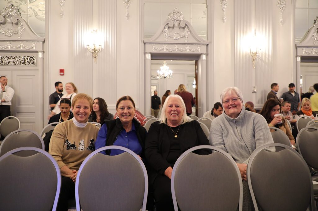 A group poses for a photo