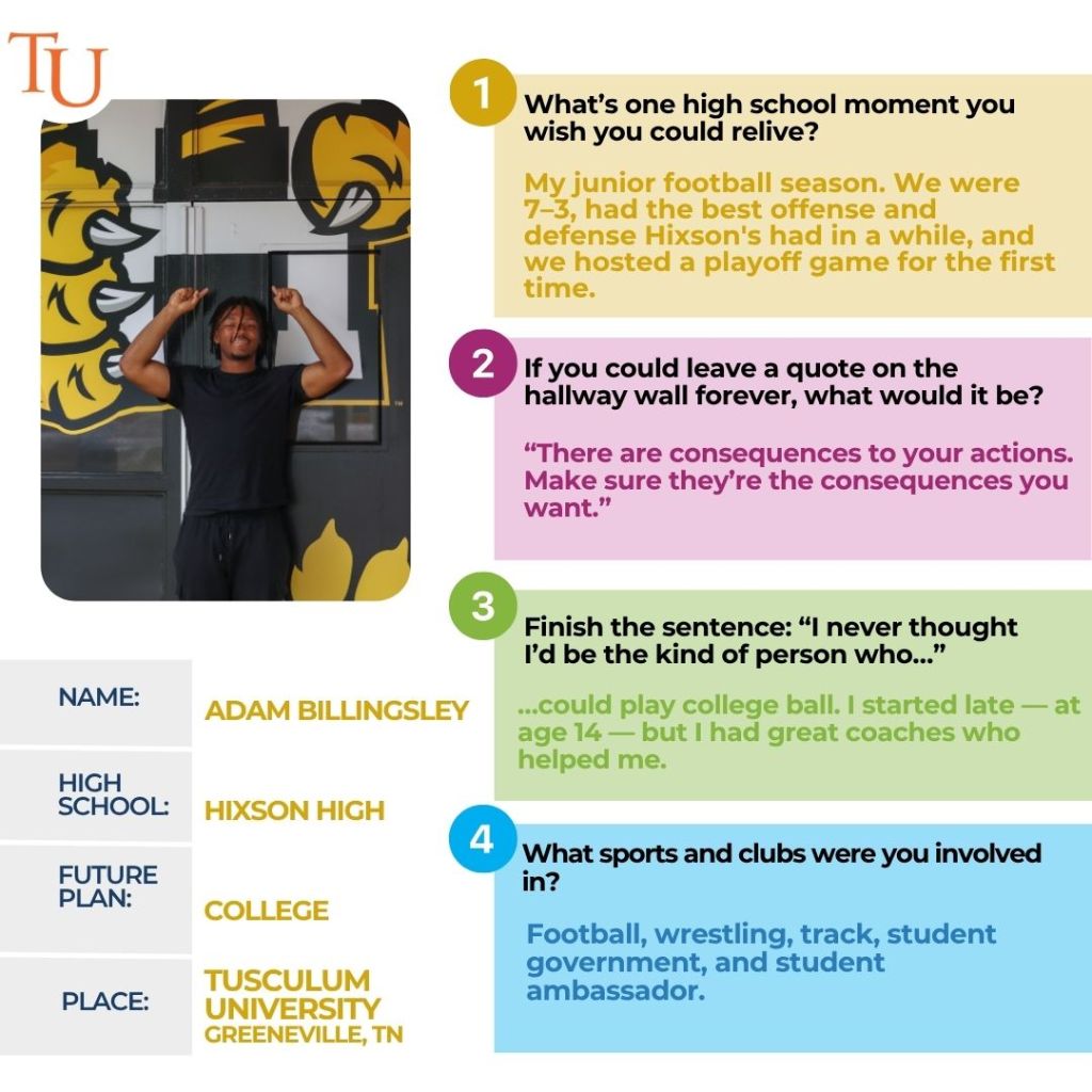 19 A student poses for a photo