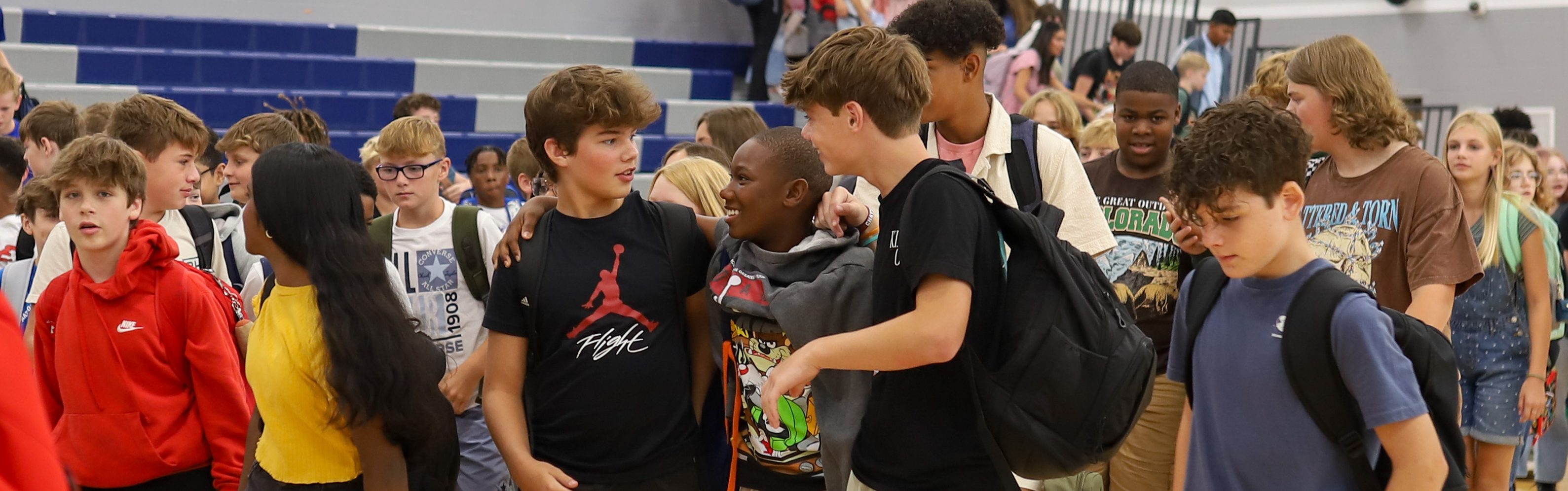 Students walk to class