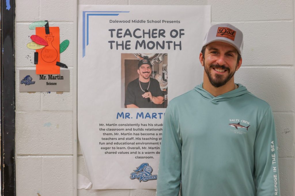 Matt Martin - Dalewood Middle School-5 A teacher poses for a photo