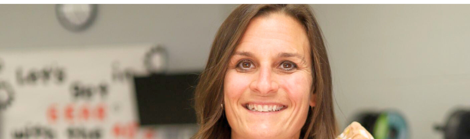 Principal Kelley Weiss in Wallace A. Smith Elementary classroom header