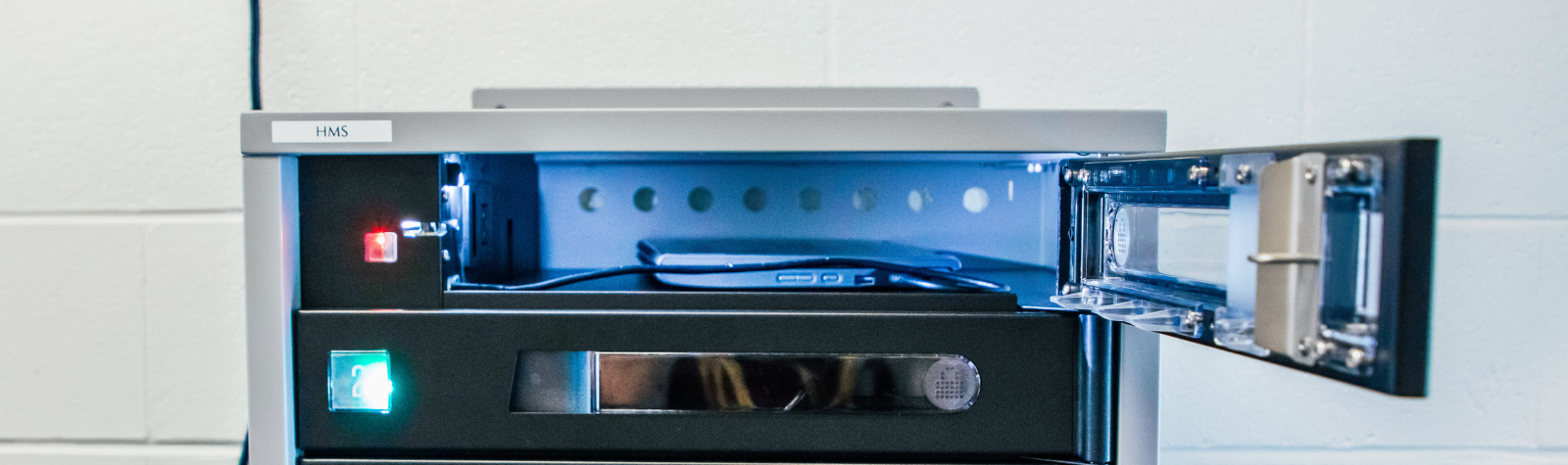 tech towers at Hunter Middle with computer charging