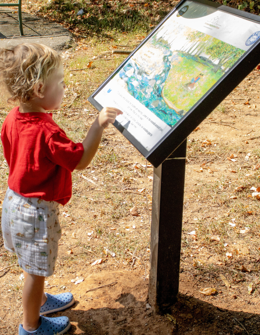 A child on the Storybook Trail