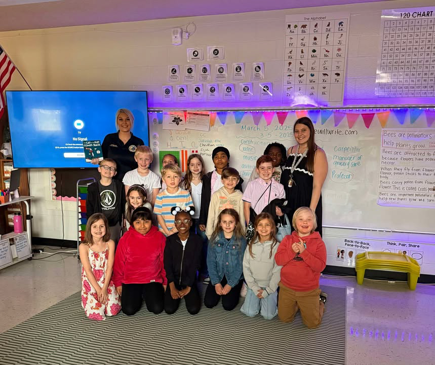 Read Across America Edited-2 A class poses for a photo