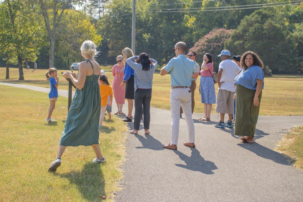 Storybook Trail 8.29.24-20 students, staff, community members, and families on story book trail