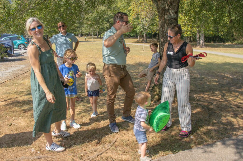 Storybook Trail 8.29.24-3 A group gathers outside