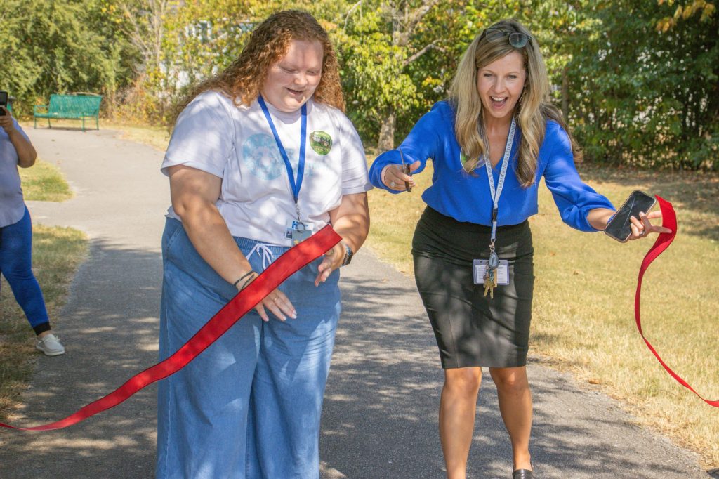 Storybook Trail 8.29.24-9 A ribbon is cut