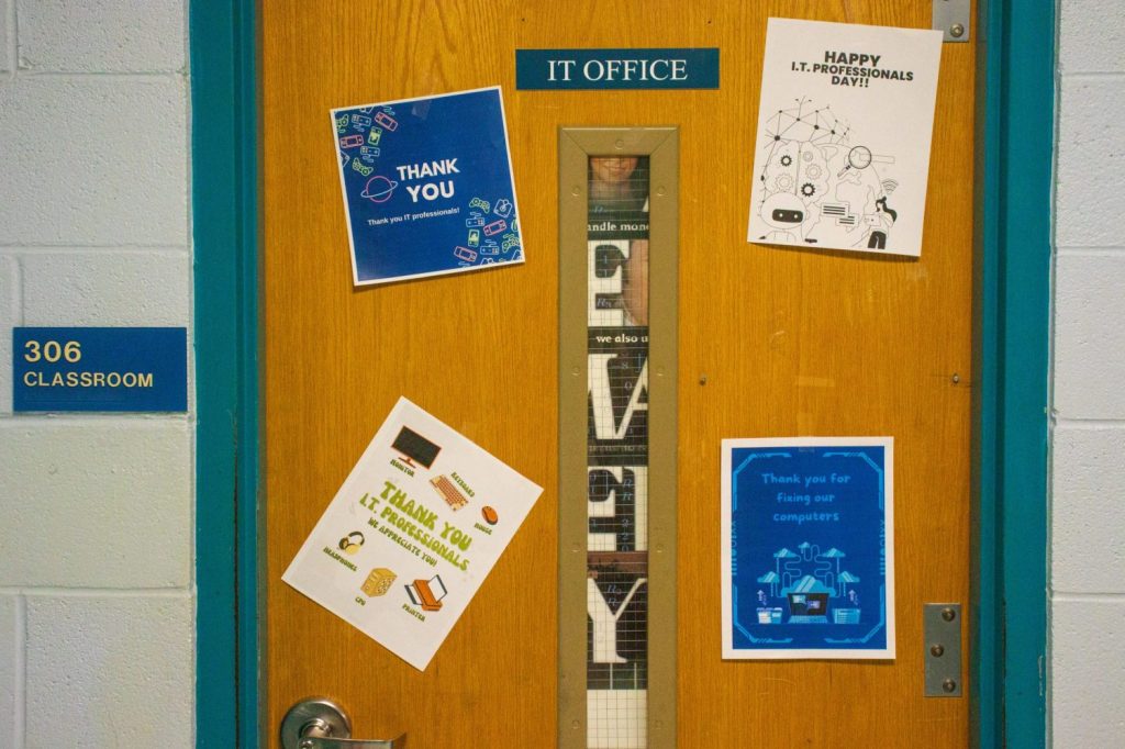 IT office door Hunter Middle